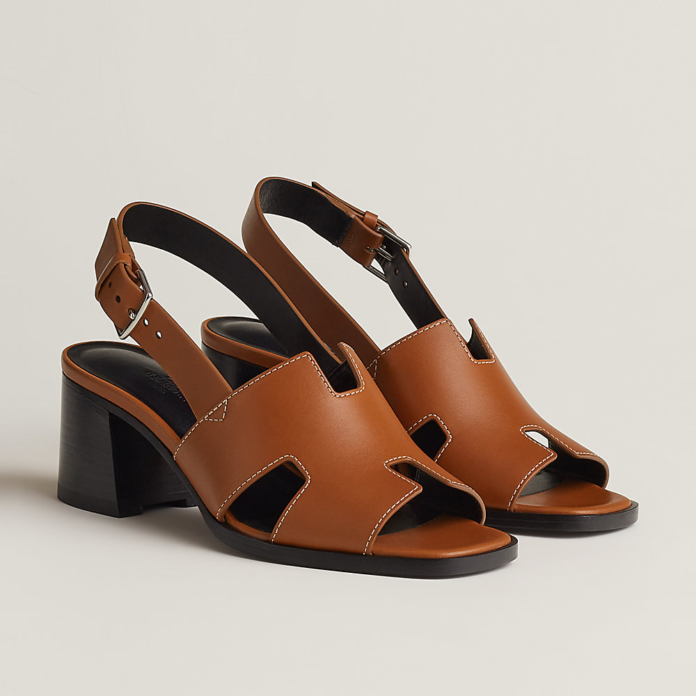Elbe 60 sandal - Beige | Hermès Saudi Arabia